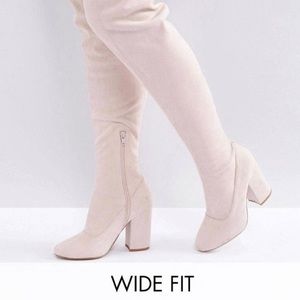ASOS KATCHER wide fit Heeled Over the Knee Boots 7